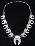 AMAZING Navajo Squash Blossom Large Necklace