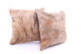 Brindle Light Brown Cowhide Premium Two Pillows