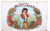 Original 1920's La Flor De Montanian Cigar Box