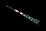 Northern Plains Beaded Tomahawk Drop - Bone Amulet