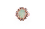 Ethiopian Opal & Brown Diamond 14k Rose Gold Ring