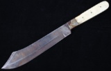 Western Hand Made HB Bone Handle Bowie Knife