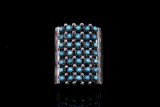 Zuni Haloo Petite Point Turquoise & Sterling Ring