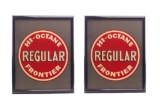 Original Frontier Gas Globe Framed Decals