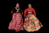 Early Navajo Embroidered Doll Pair circa 1920's