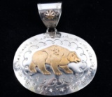 Armand American Horse Alpaca Silver Bear Pendant