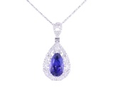 8.30ct Tanzanite Diamond 18kt White Gold Necklace