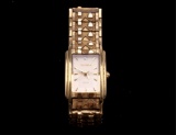 Art Deco Elgin Diamond Gold Tone Wrist Watch