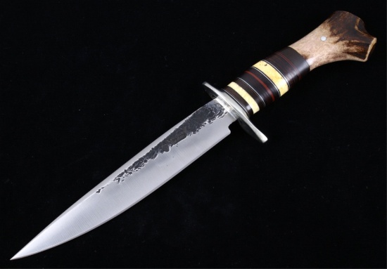 J. Behring Montana Custom Stag Horn Bowie Knife