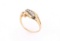 Vintage Freeform Brilliant Diamond 14k Gold Ring
