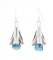 Navajo L. Yazzie Sterling Silver Squash Earrings