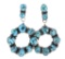 Navajo Kingman Turquoise Dangle Earrings by E.P.