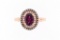 Rodholite Brown & White Diamond 14k Gold Ring