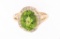 Freeform Peridot Diamond & 14k Yellow Gold Ring