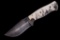 Montana Forest Scrimshaw Damascus Knife Bozeman