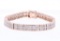 Invisible Set 12.17ct. Diamond & 14k Bracelet