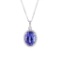 6.04ct Tanzanite Diamond & 14k White Gold Necklace