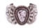 Navajo White Buffalo Sterling Repousse Cuff D.G.