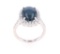 Star Blue Sapphire Diamond & Platinum Ring