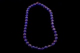 Blue Peking Glass Dragon Eye Bead Necklace