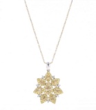 Fancy Yellow & White Diamond 14k Gold Necklace