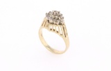 Vintage Estate Brilliant Diamond 14k Gold Ring