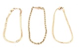 14k Rope & Herringbone Chain Bracelet Collection