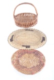 Pima Seminole & Salish Tribe Baskets c. 1950's