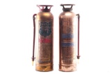 Brass Fire Extinguishers Pair circa Early 1900's