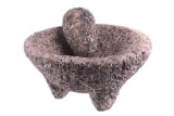 Pre Colombian Granite Stone Ground Mortar & Pestle