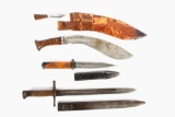 Early Fighting Knives & Bayonets w/ Scabbards