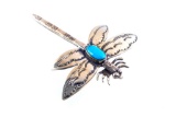 Armand American Horse Turquoise Dragonfly Pin