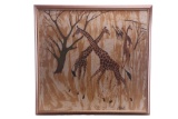 Giraffe Herd Original Framed Print By Robin A.