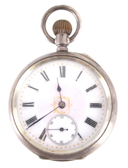19th Century Avance Retard 935 Silver Pocket Watch