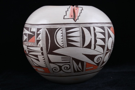 Hopi Irma David 1993 Polychrome Pottery Jar