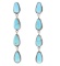 Navajo Kingman Turquoise Long Dangling Earrings