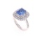 GIA Unheated Sapphire Diamond Platinum Ring