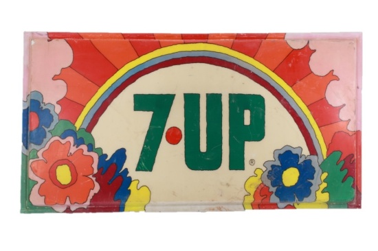 Original 7Up Sign Design by Peter Max c. 1970's