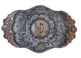 1940- Mexican Silver Overlaid & Gold FIlled Buckle