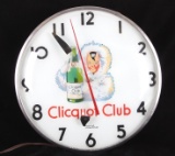 Clicquot Club Lighted Dome Clock Butte, Montana
