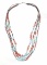 Navajo Turquoise Red Branch Coral Heishi Necklace