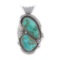Navajo Blue Gem Turquoise Necklace Pendant Draper