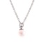 Luminous Pink Pearl Sterling Pendant Necklace