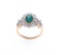 Elegant Emerald Diamond & 18k Yellow Gold Ring