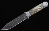 Rams Horn Damascus Montana Territory Knife