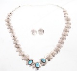 Navajo Leeann Lee Silver Turquoise Necklace