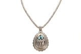 Navajo Wilbur Musket Silver & Turquoise Necklace