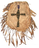 C. 1880 Sioux Beaded Tobacco or Coin Hide Pouch