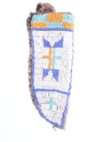 Lakota Sioux Beaded Hide Knife Sheath c. 1970's