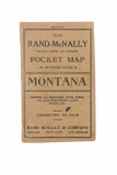 Rare 1914 Rand-McNally Pocket Map Montana